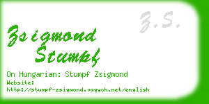 zsigmond stumpf business card